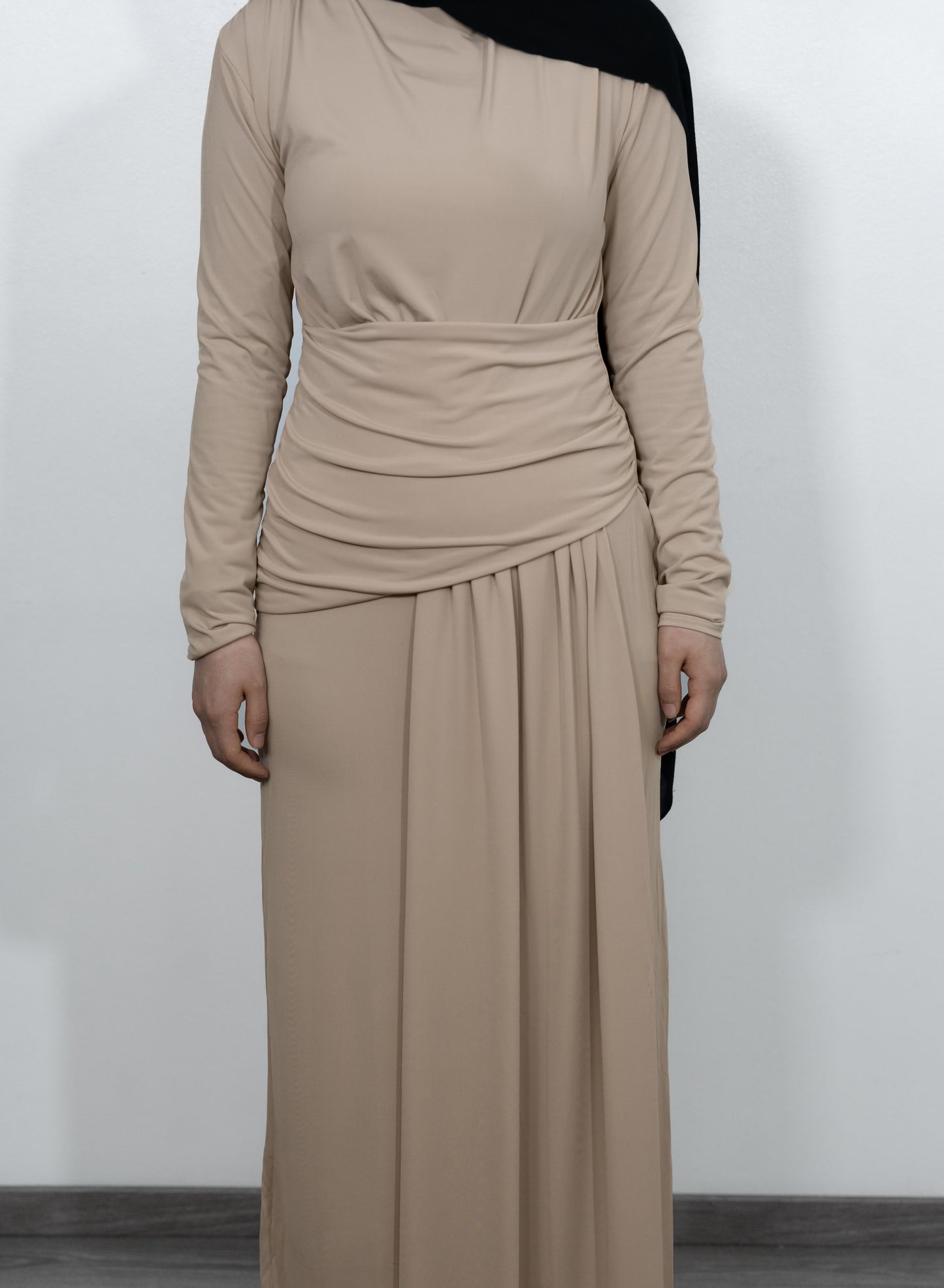 Jersey Kleid - Beige
