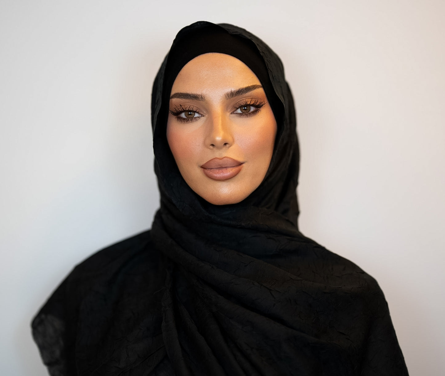 Bamboo Crinkle Hijab | Black