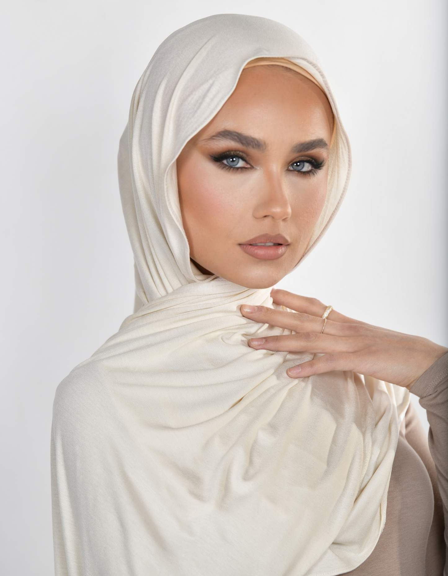 Baraa Innocence Light Jersey Hijab | Ivory