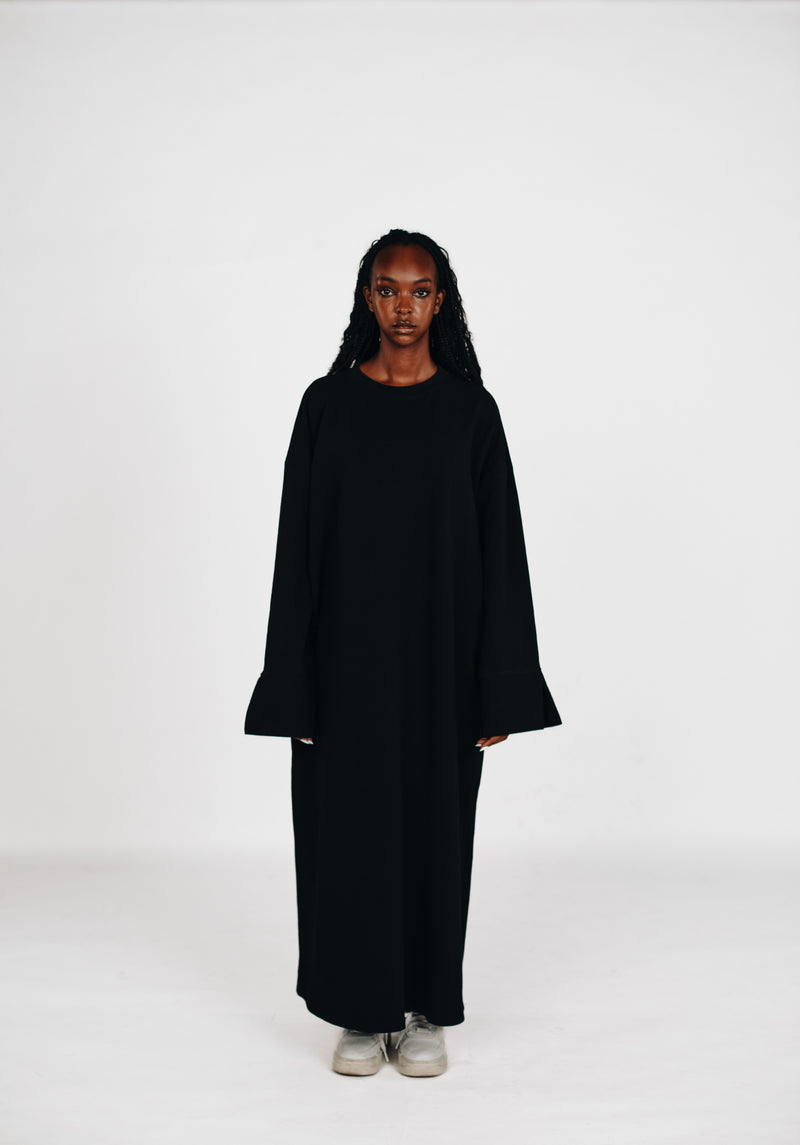 Streetwear Abaya Baumwolle - Schwarz