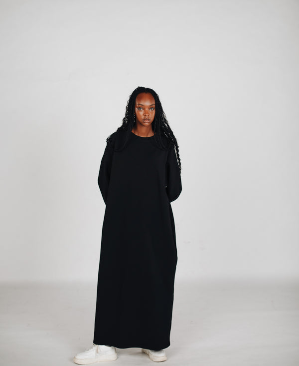 Streetwear Abaya Baumwolle - Schwarz