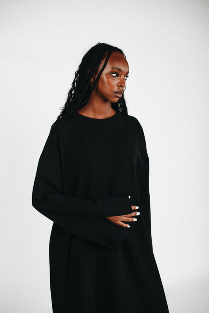Streetwear Abaya Baumwolle - Schwarz