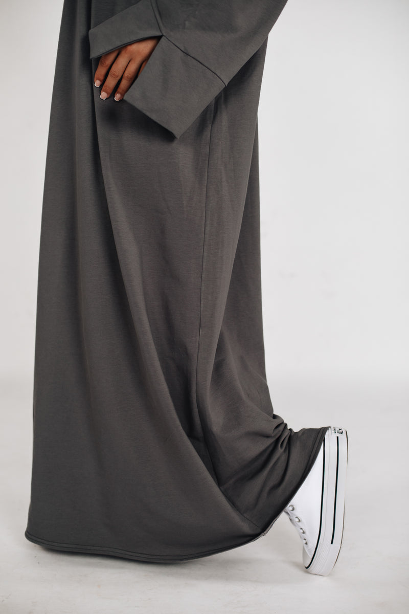 Streetwear Abaya Baumwolle - Grau