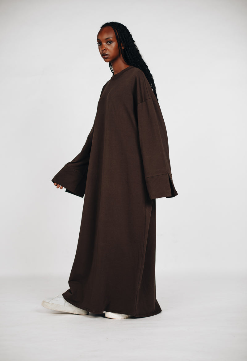 Streetwear Abaya Baumwolle - Braun