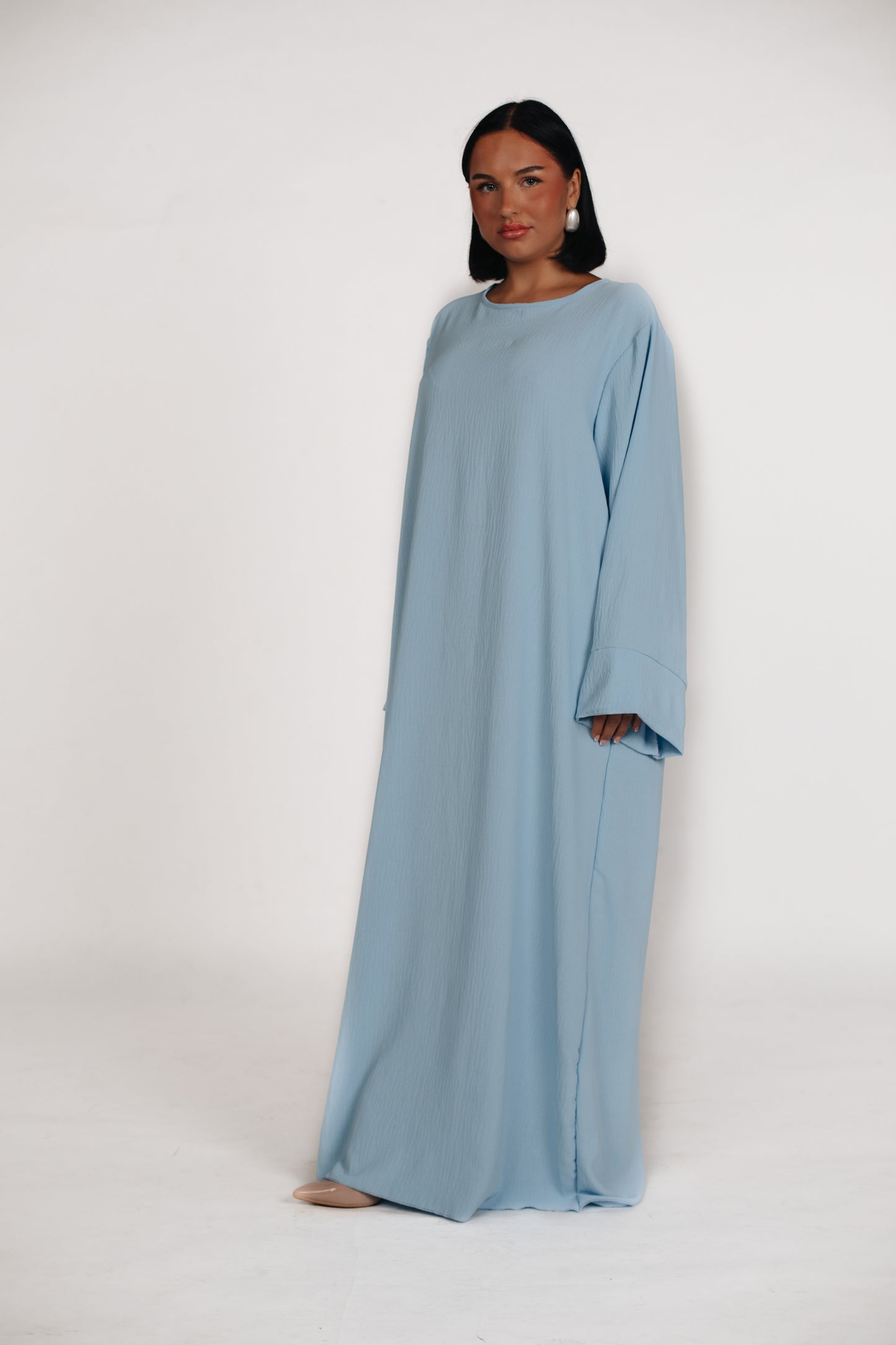 Simple long abaya from Jazz - baby blue 