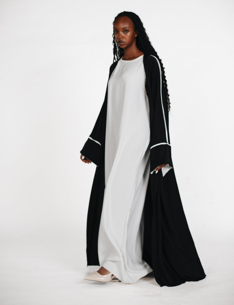 Zweiteiler Abaya - Schwarz