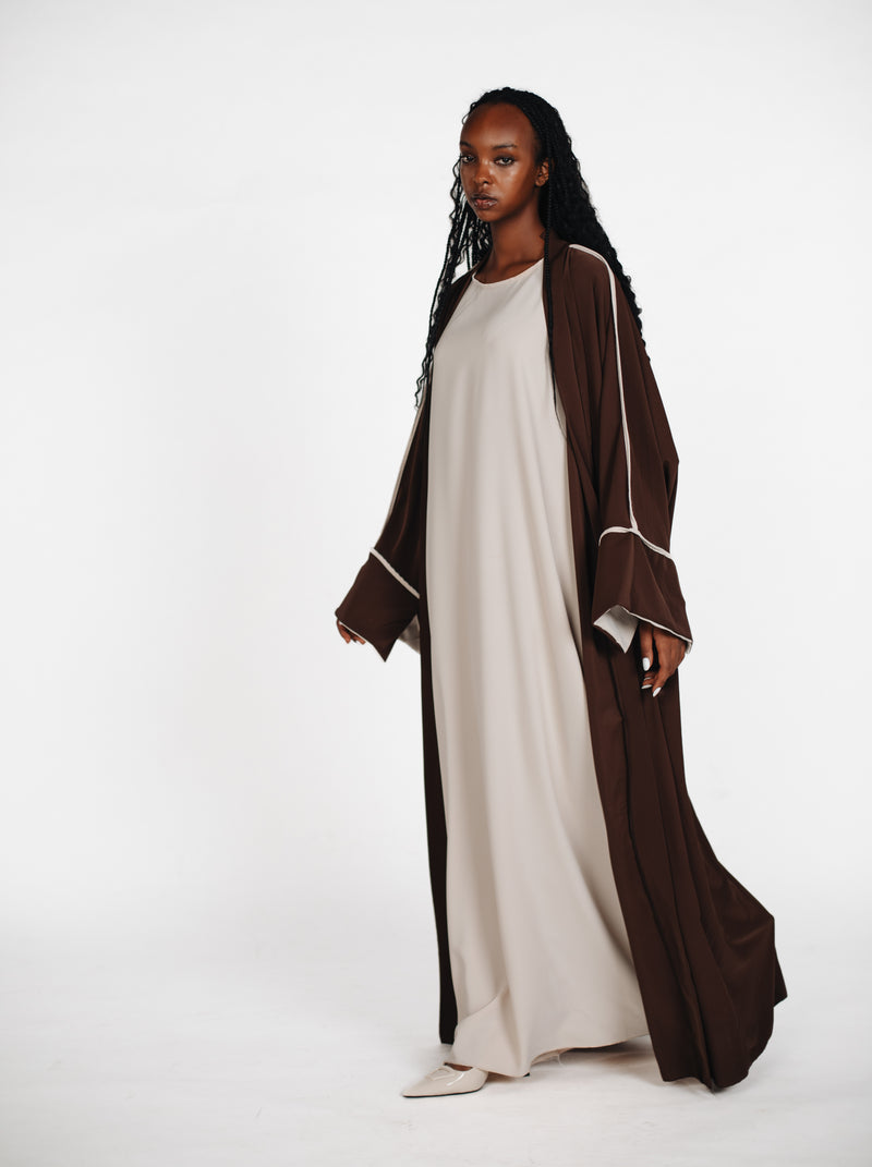 Zweiteiler Abaya - Braun