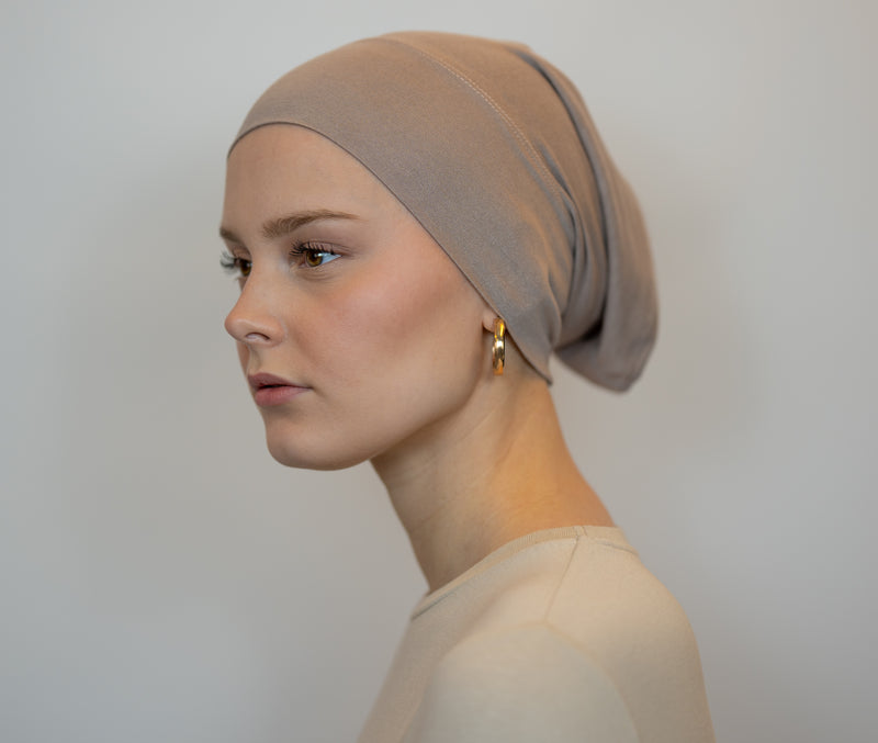 Schlauchbonnet | Taupe