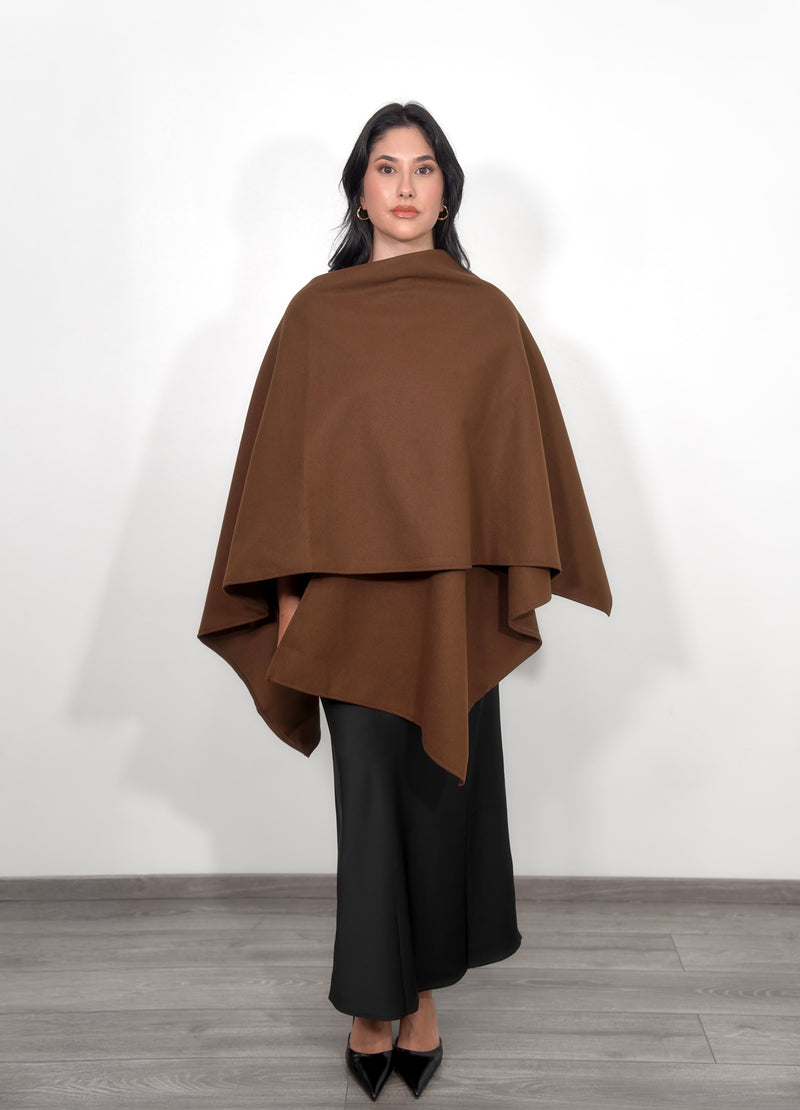 Poncho Mantel - Braun