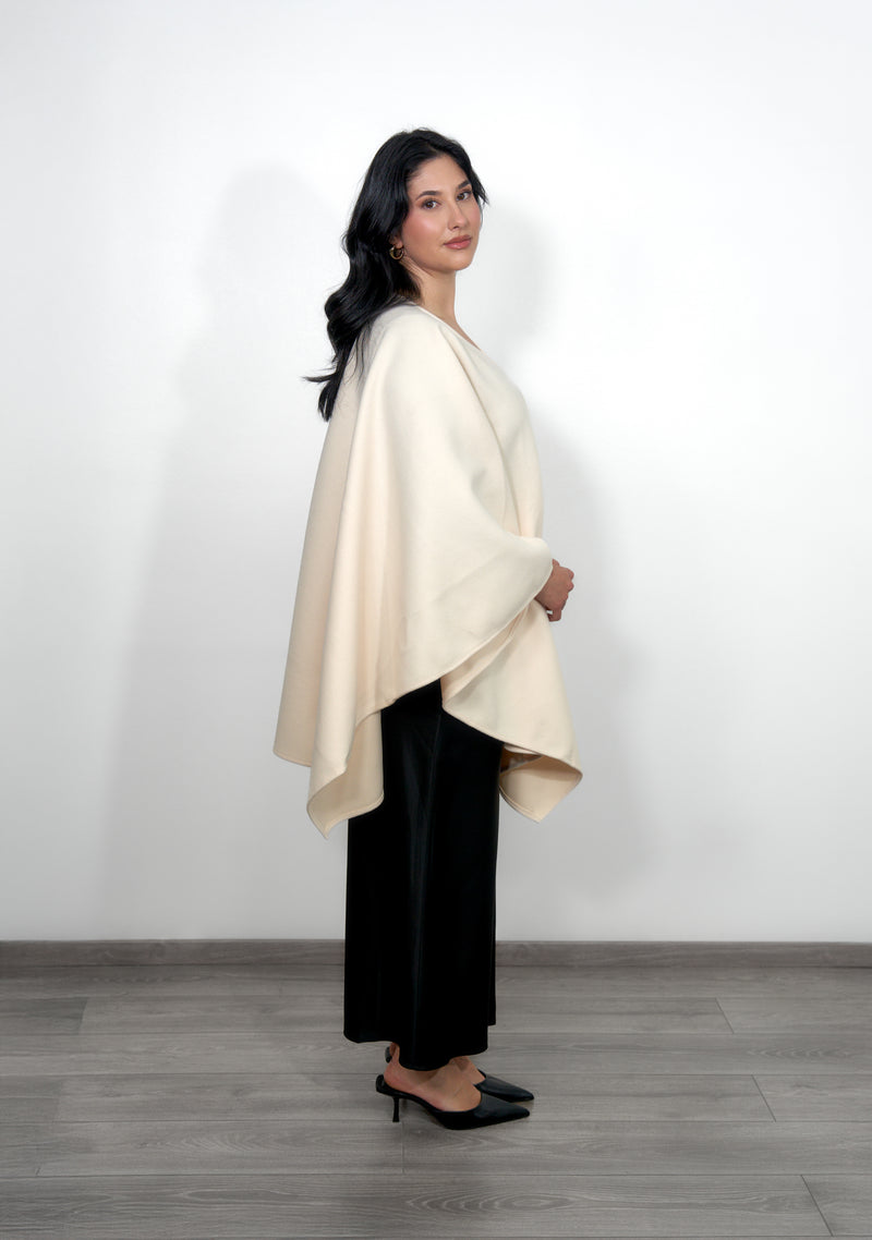 Poncho Coat - Cream