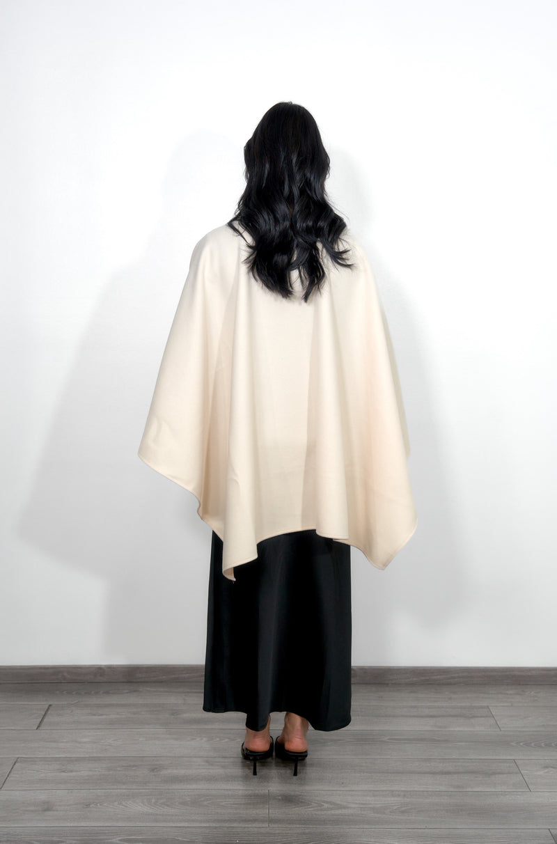 Poncho Mantel - Creme