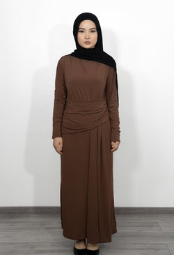 Jersey Kleid - Braun