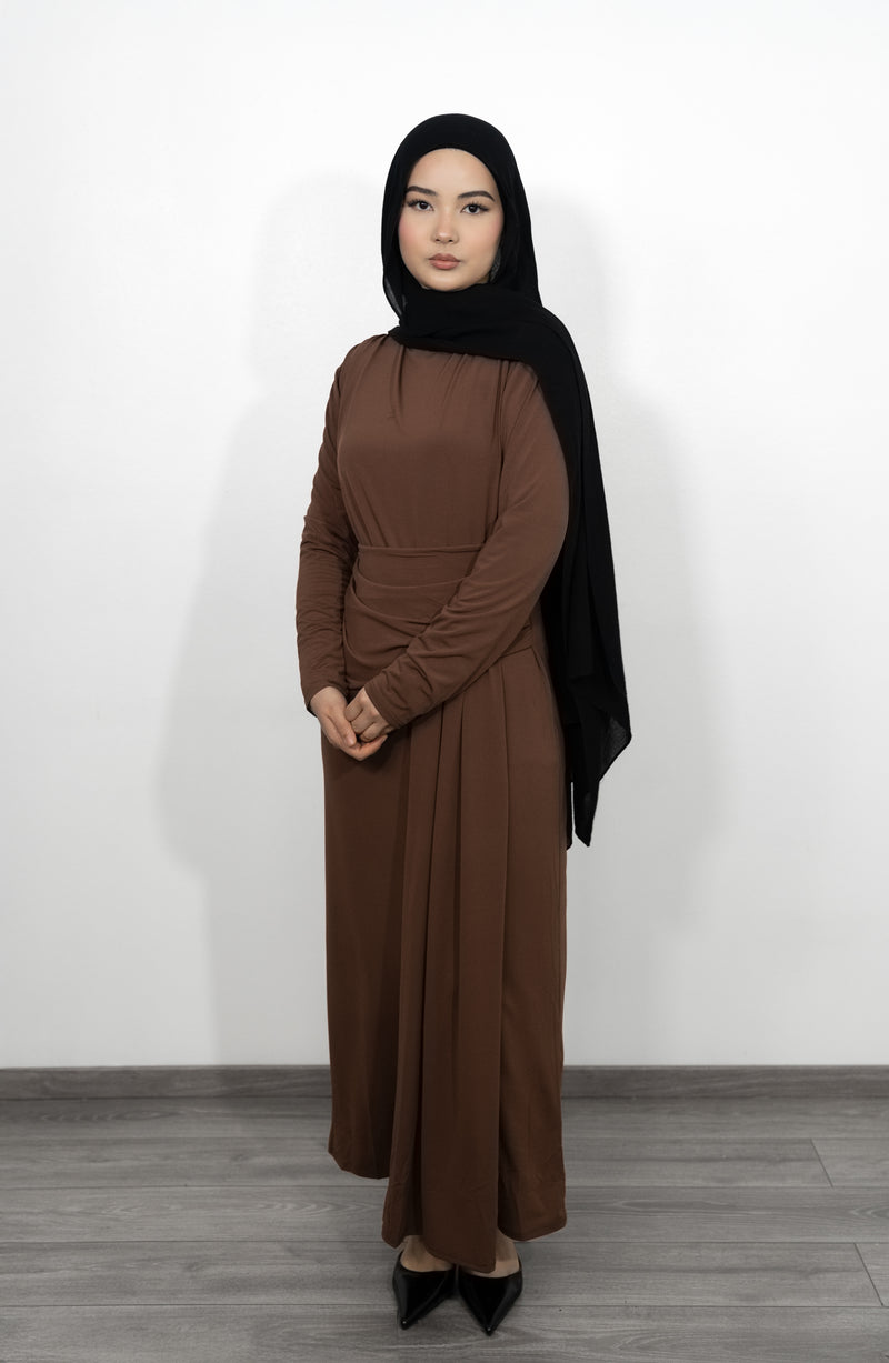 Jersey Dress - Brown