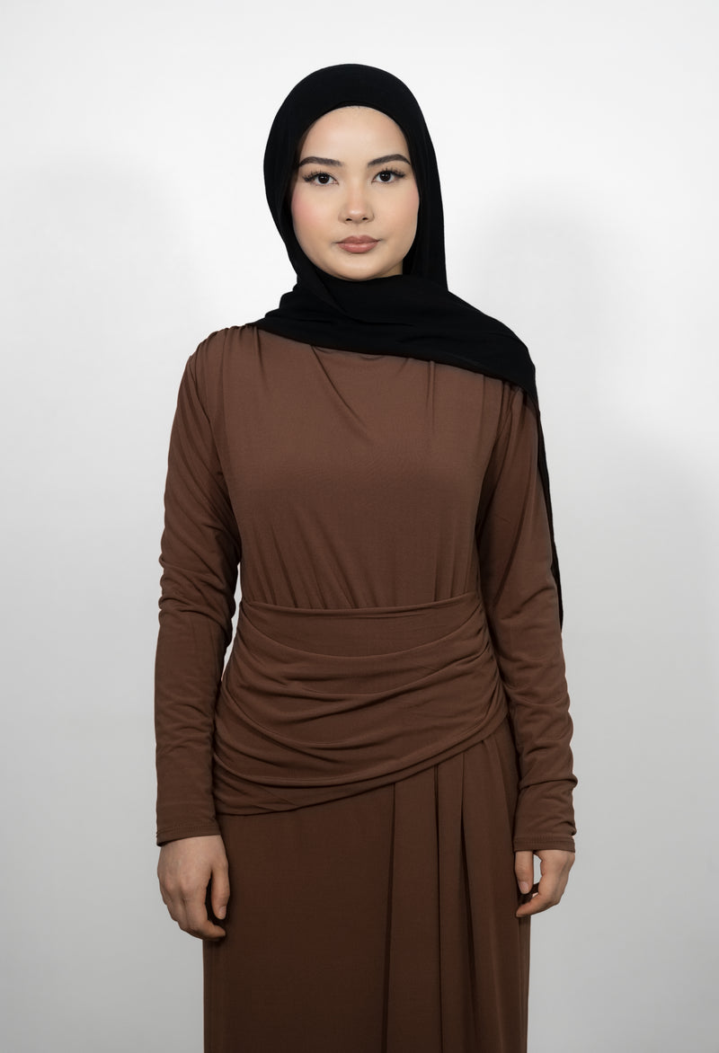 Jersey Dress - Brown