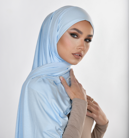Baraa Innocence Premium Jersey Hijab | Baby Blau