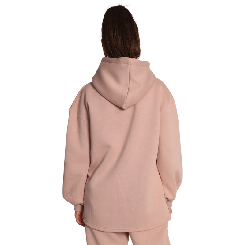 DRAWSTRINGED BISHOPSLEEVE HOODIE - BLUSH