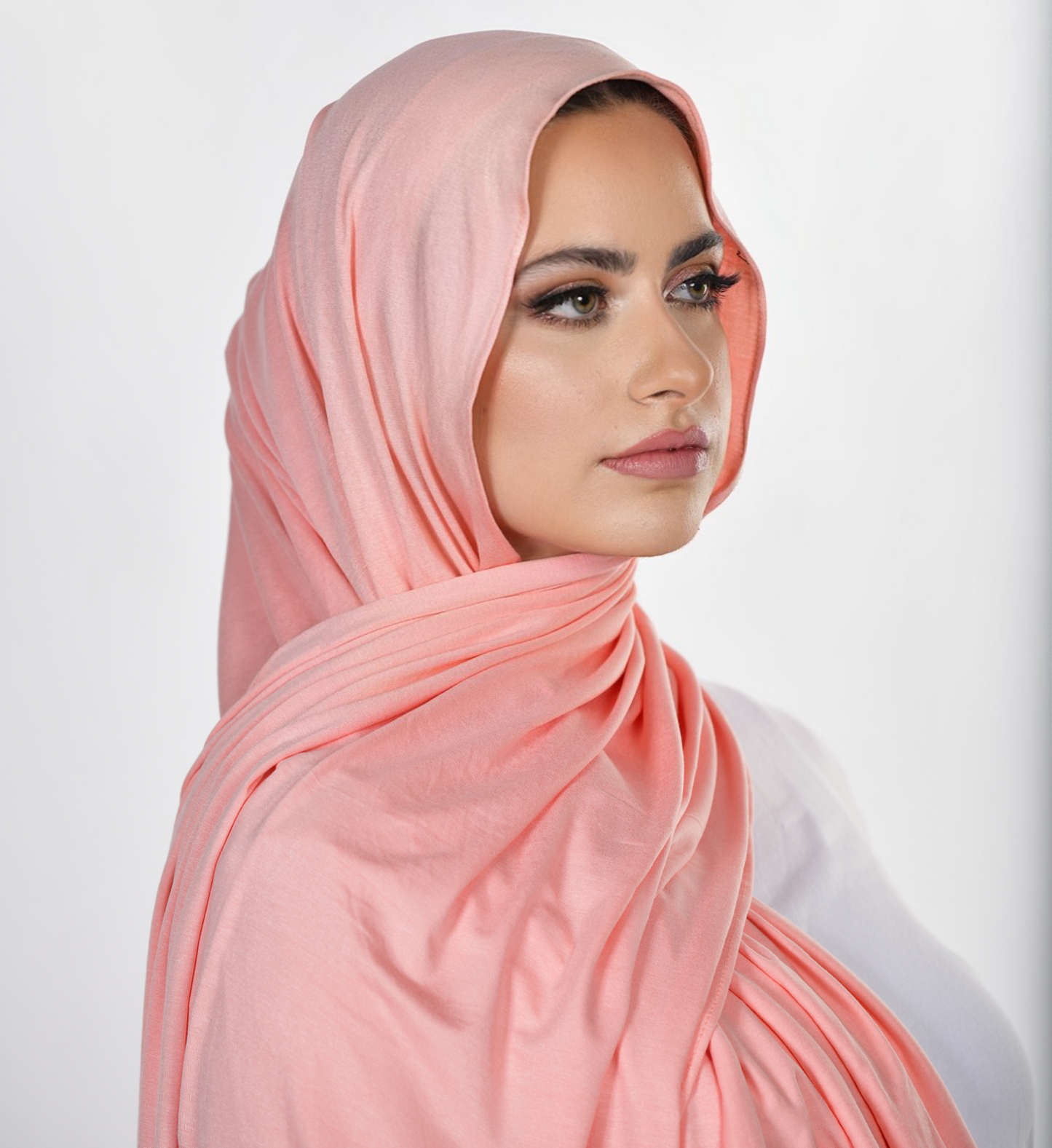 Baraa Innocence Premium Jersey Hijab | Coral