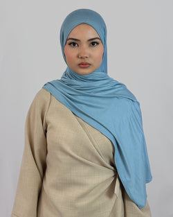 Premium Jersey Hijab | Babyblau