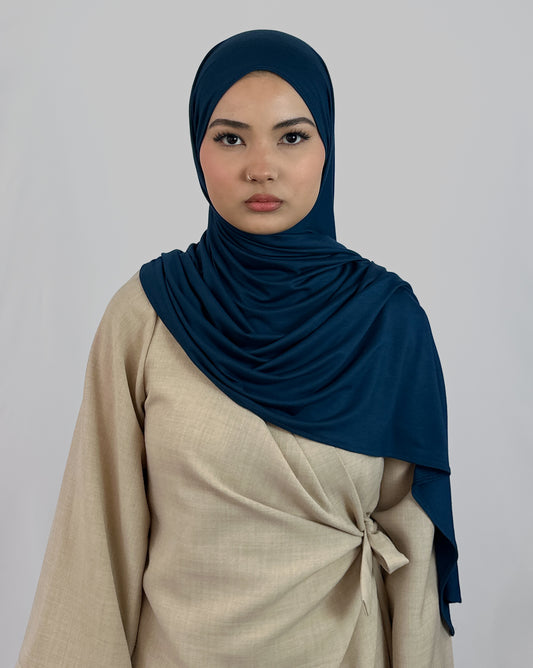 Premium Jersey Hijab | Dark Blue