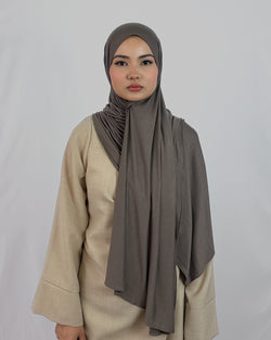 Premium Jersey Hijab | Graubraun