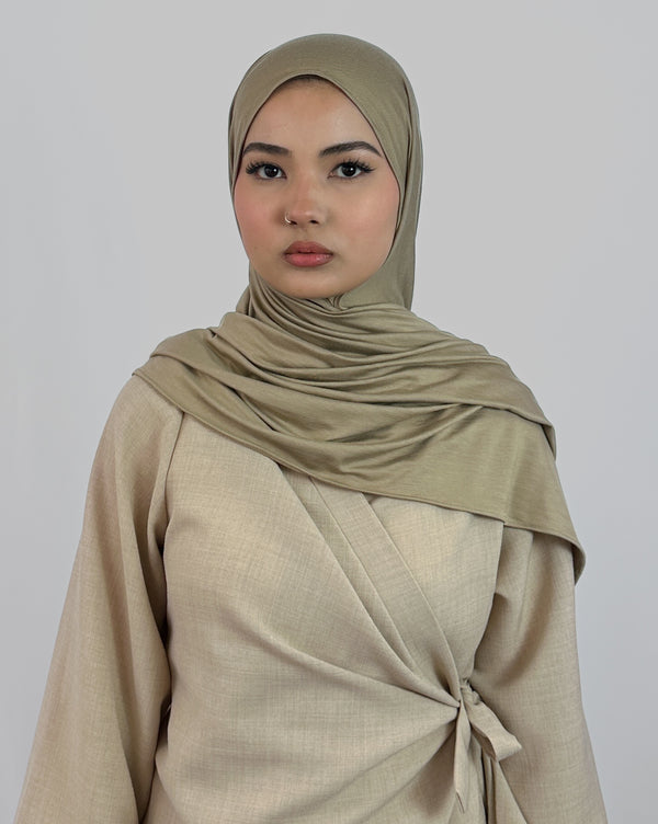 Premium Jersey Hijab | Khaki