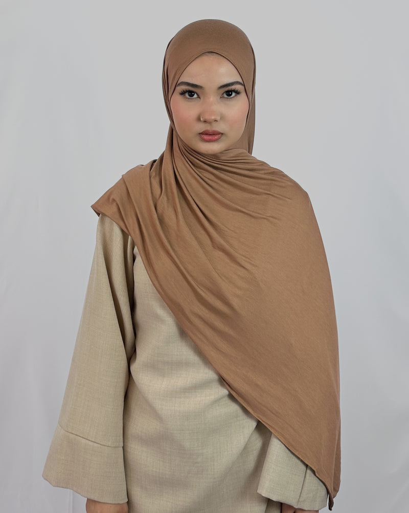 Premium Jersey Hijab | Mahagoni