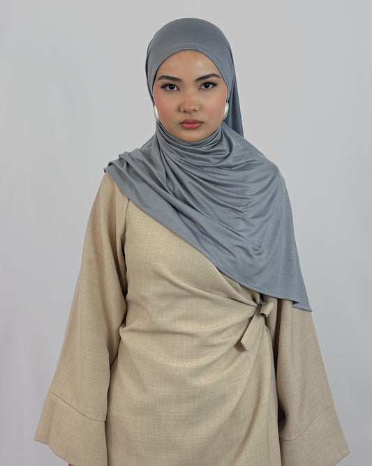 Premium Jersey Hijab | Silver