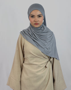 Premium Jersey Hijab | Silber