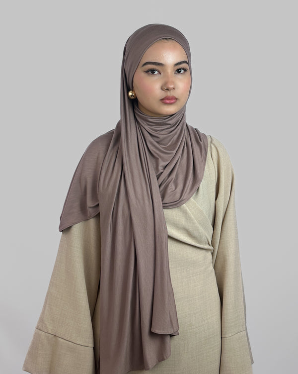 Premium Jersey Hijab  | Taupe