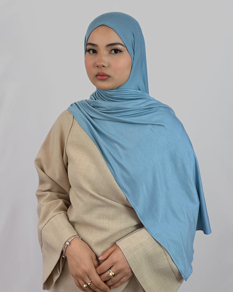 Premium Jersey Hijab | Babyblau