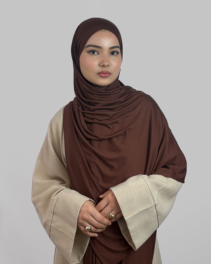 Premium Jersey Hijab | Braun