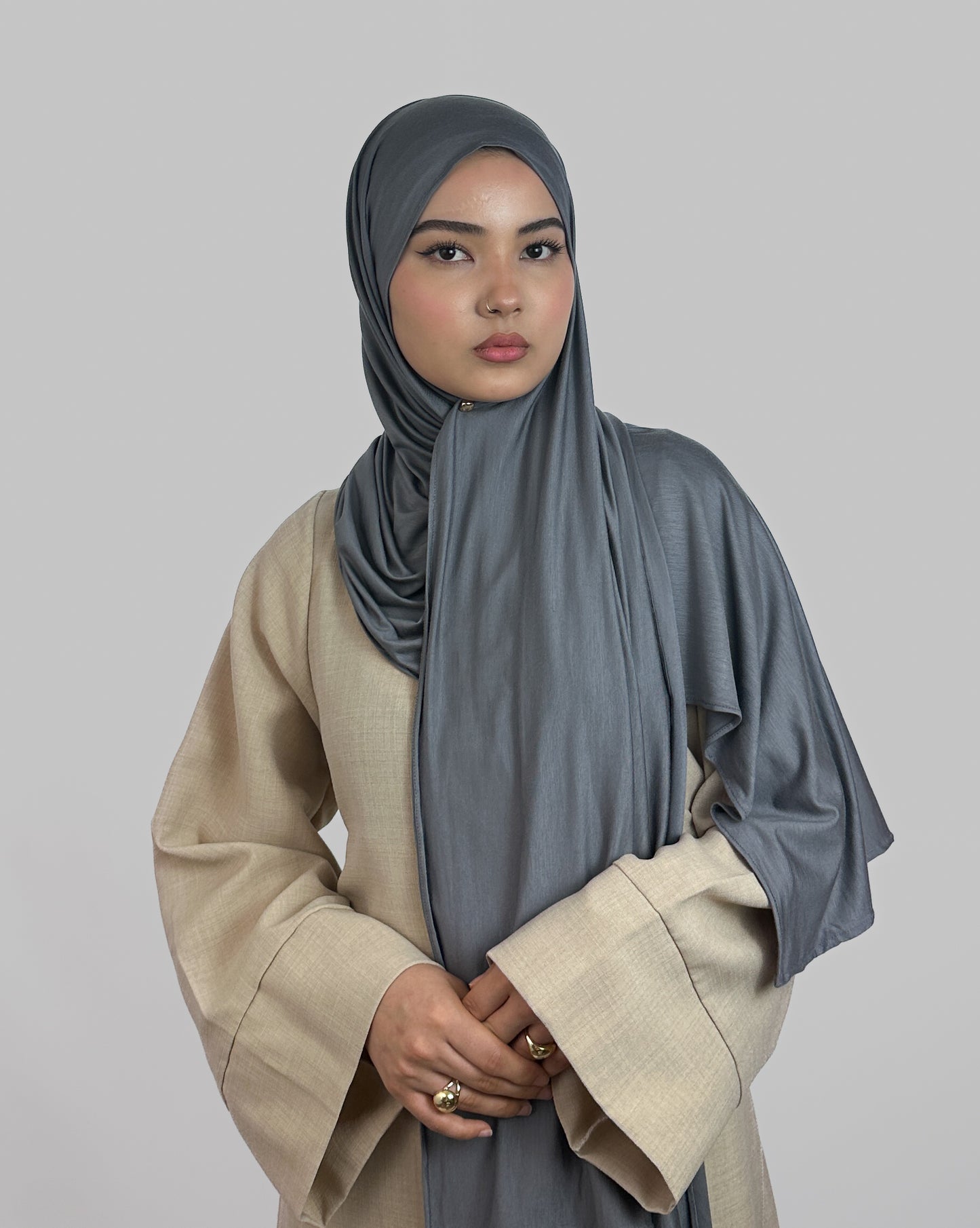 Premium Jersey Hijab | Grau