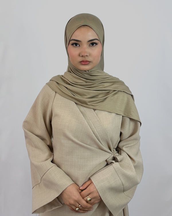 Premium Jersey Hijab | Khaki