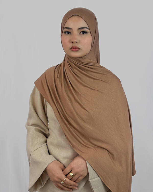 Premium Jersey Hijab | Mahagoni