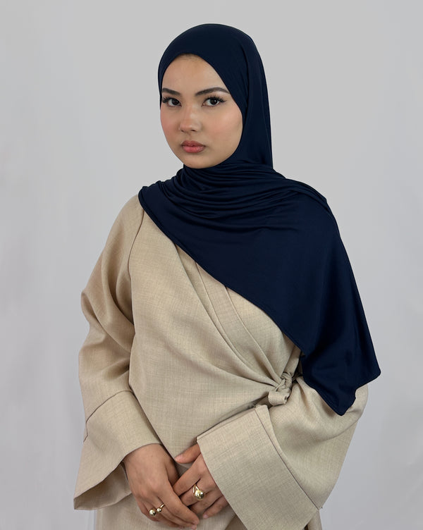 Premium Jersey Hijab | Nachtblau