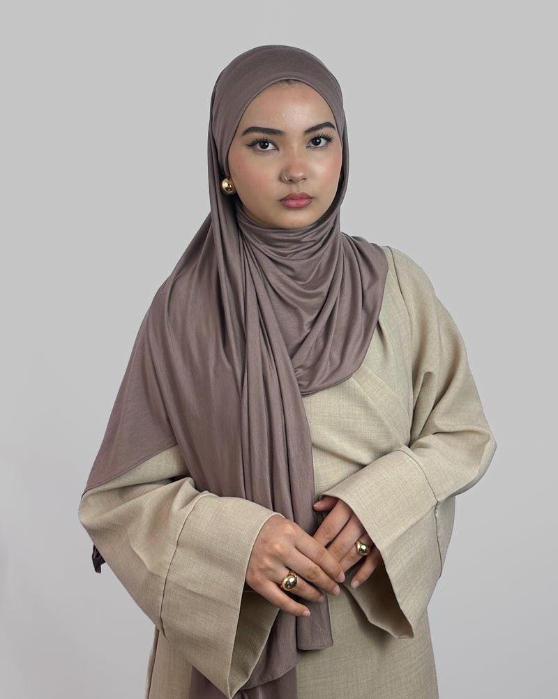 Premium Jersey Hijab  | Taupe