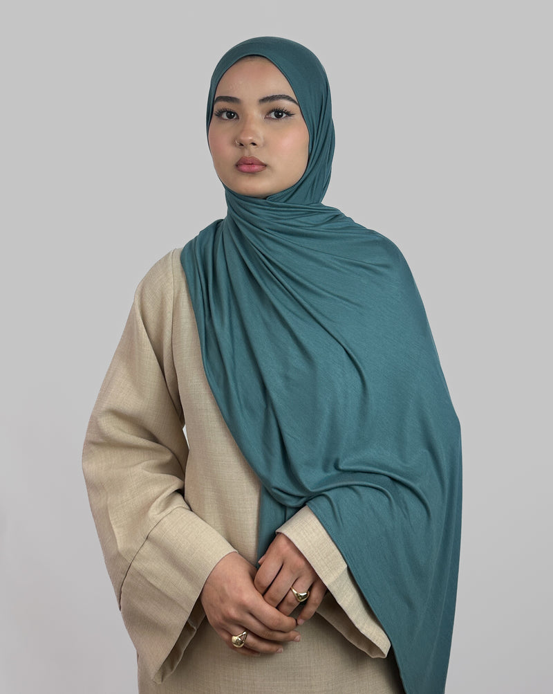 Premium Jersey Hijab  | Türkis