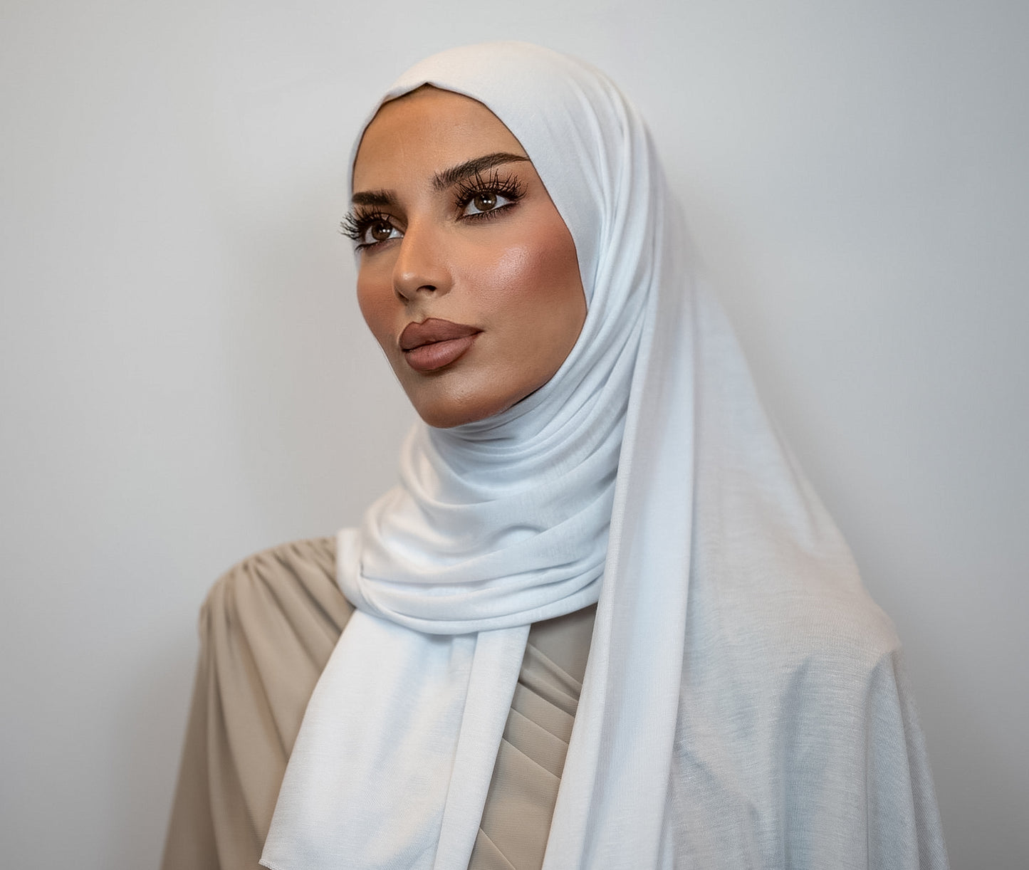 Light Jersey Hijab | Weiss