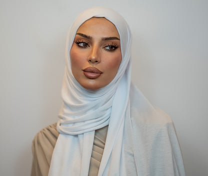 Light Jersey Hijab | Weiss