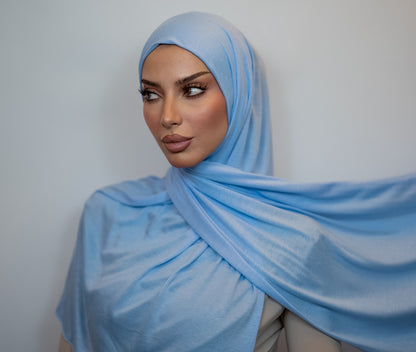 Light Jersey Hijab | Babyblau
