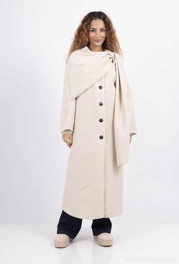 Bockle Coat - Cream