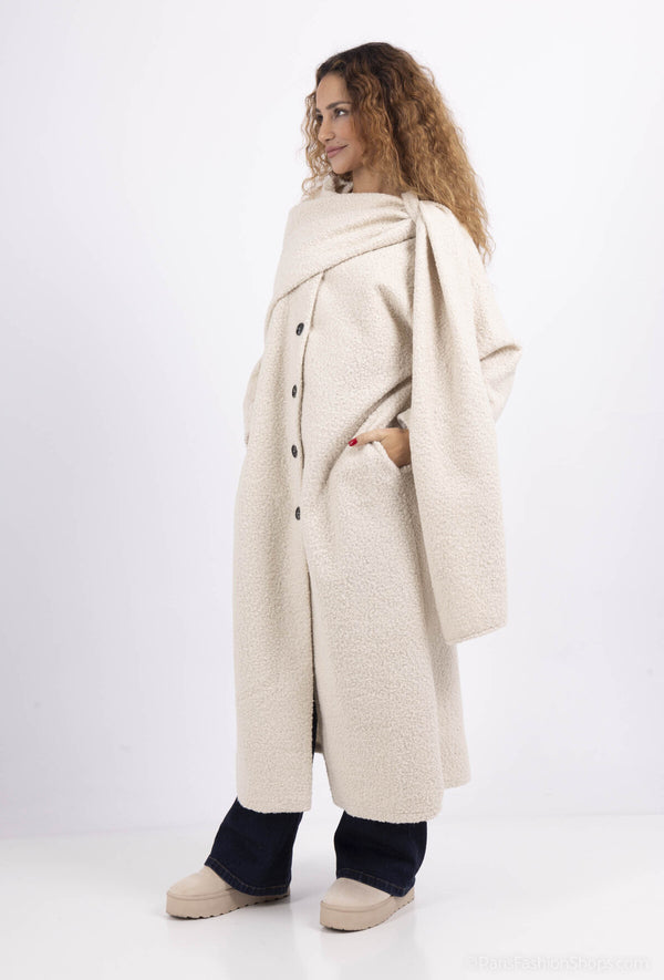 Bockle Coat - Cream