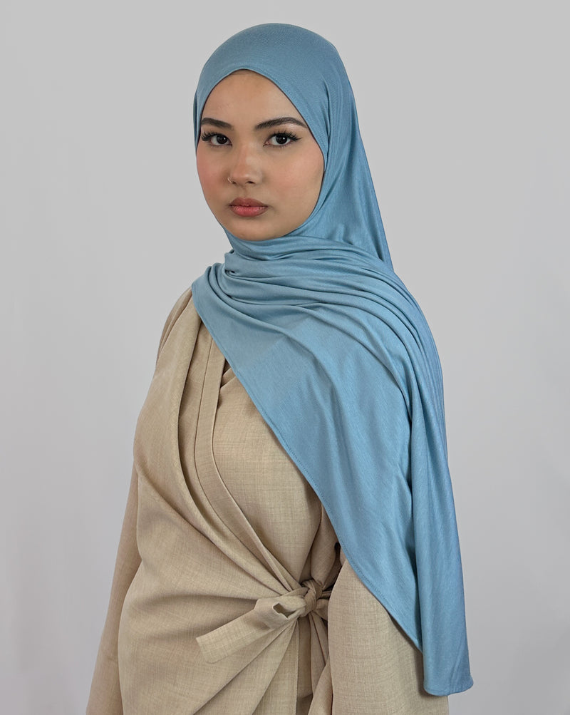 Premium Jersey Hijab | Babyblau