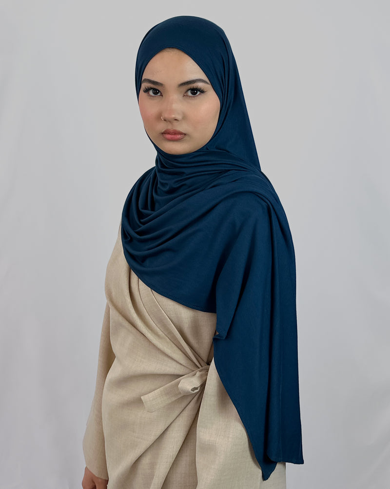 Premium Jersey Hijab | Dunkelblau