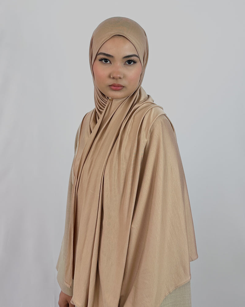 Premium Jersey Hijab | Ekru