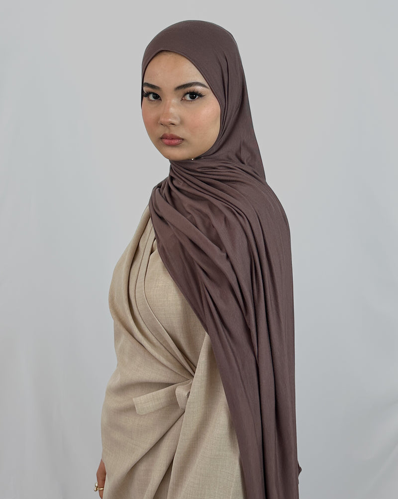 Premium Jersey Hijab | Espresso