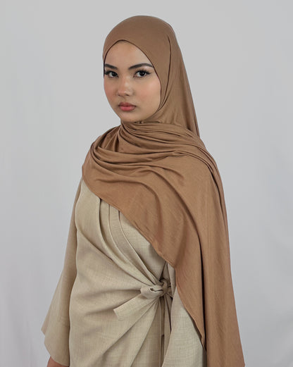 Premium Jersey Hijab | Mahagoni