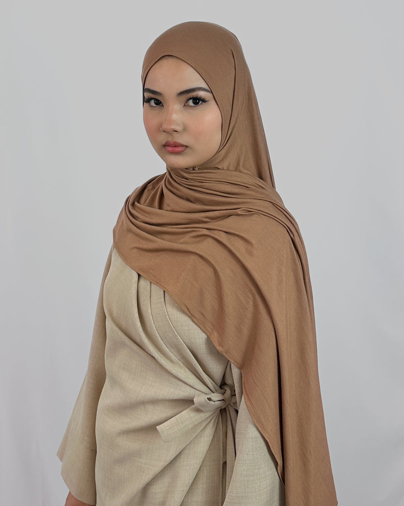 Premium Jersey Hijab | Mahagoni