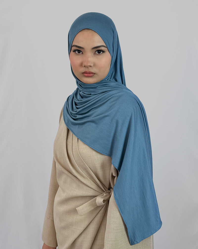 Premium Jersey Hijab | Steel