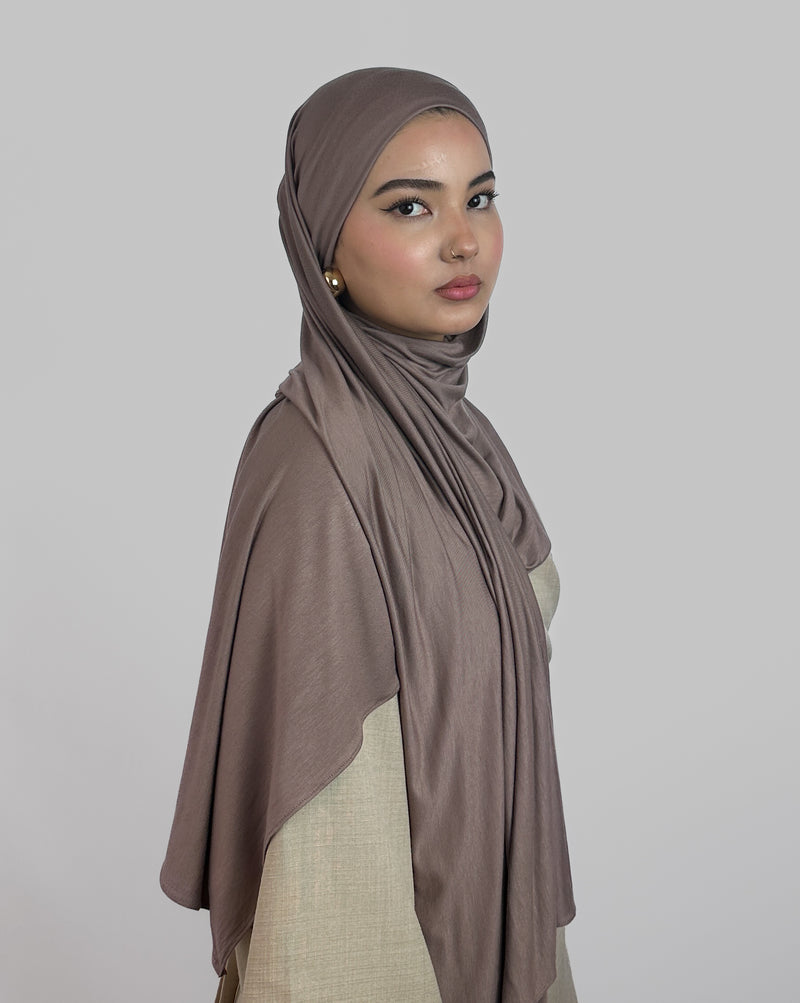 Premium Jersey Hijab  | Taupe